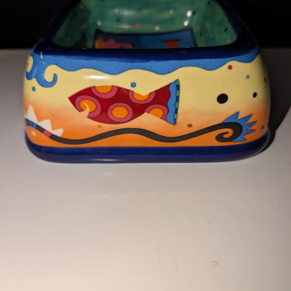 Vintage Hand-Painted Ceramic Cat Bowl by Milton and Louis